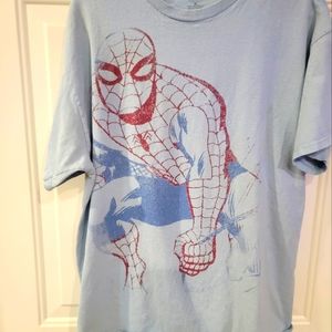 Vintage Spiderman Sky Blue Tee Shirt  Marvel XL